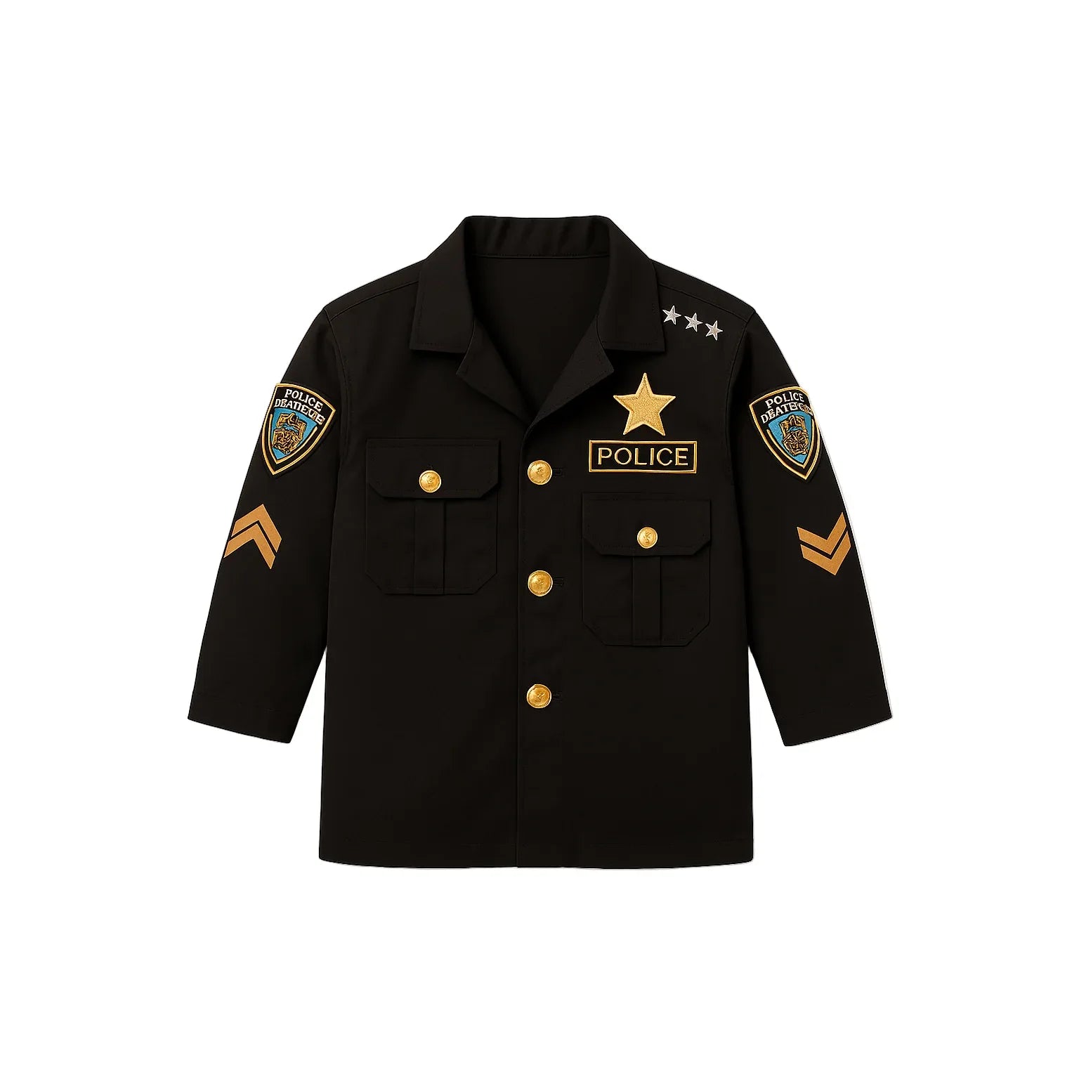 Kids Police Uniform Costume with Authentic Details and Adjustable Fit - Gomix Brands Outlet